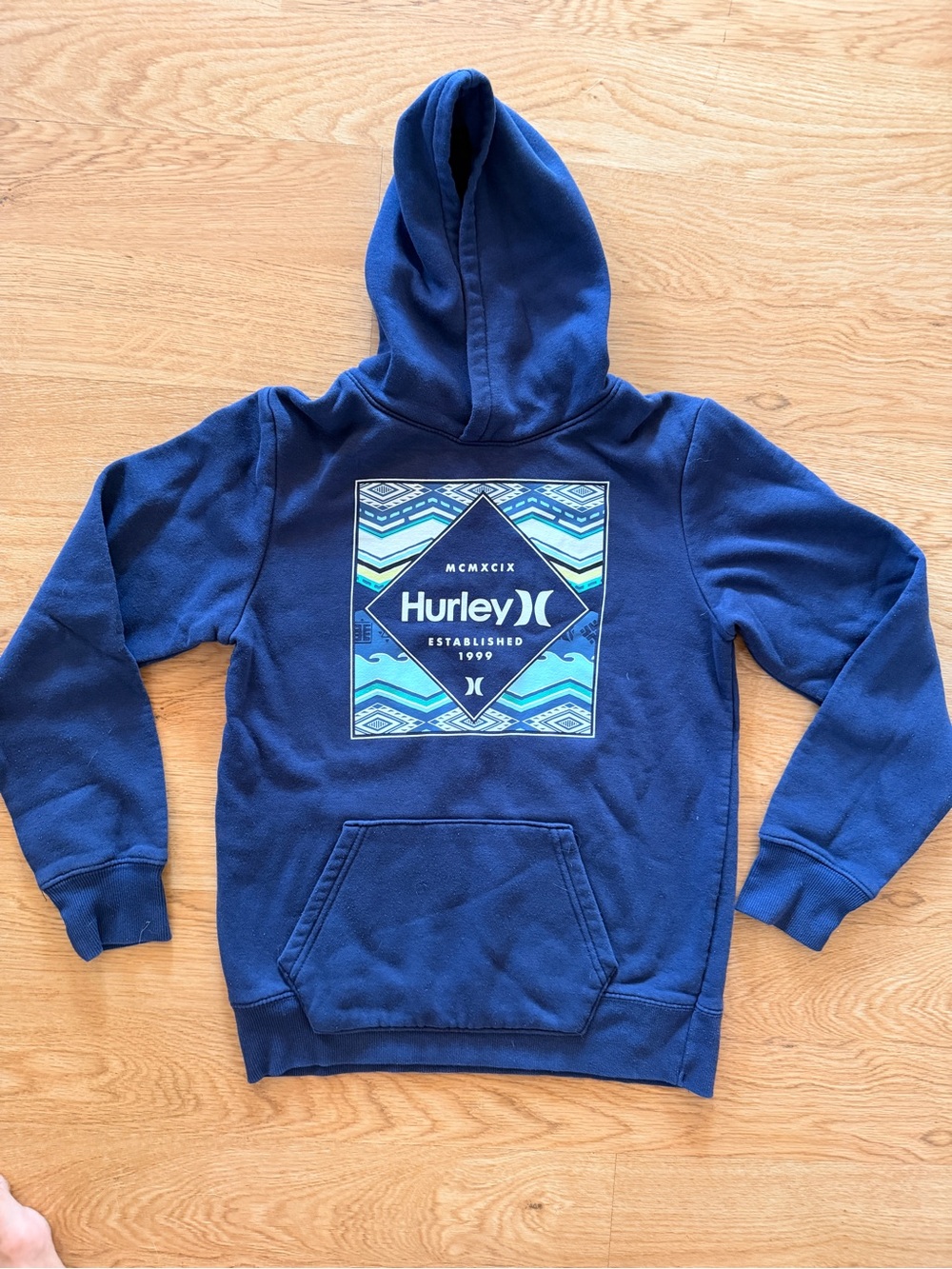 Hurley Blue Graphic Crewneck Hoodie - Men's Sweater
